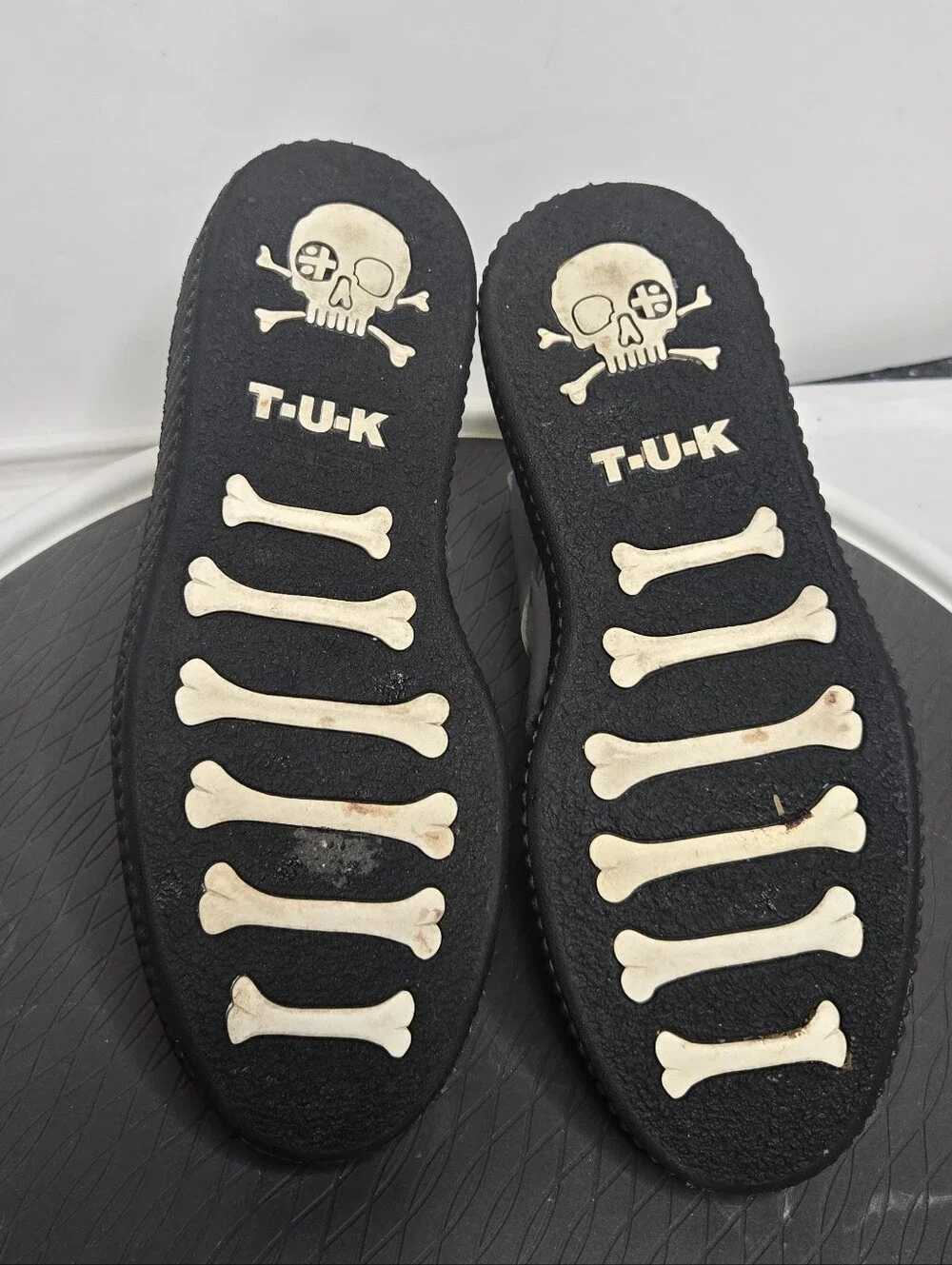 TUK silver gladiator leather creeper goth shoe sandals 10